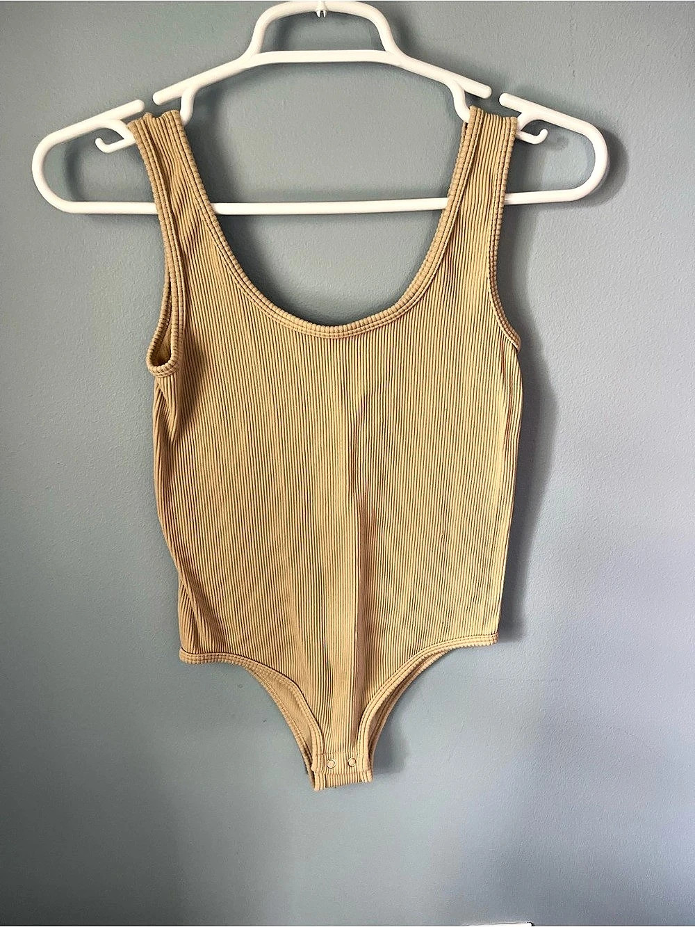 Ambiance Ribbed One-Piece Swimsuit in Brown M/L Like New